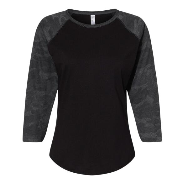 Women's Baseball Fine Jersey Three-Quarter Sleeve Tee Thumbnail