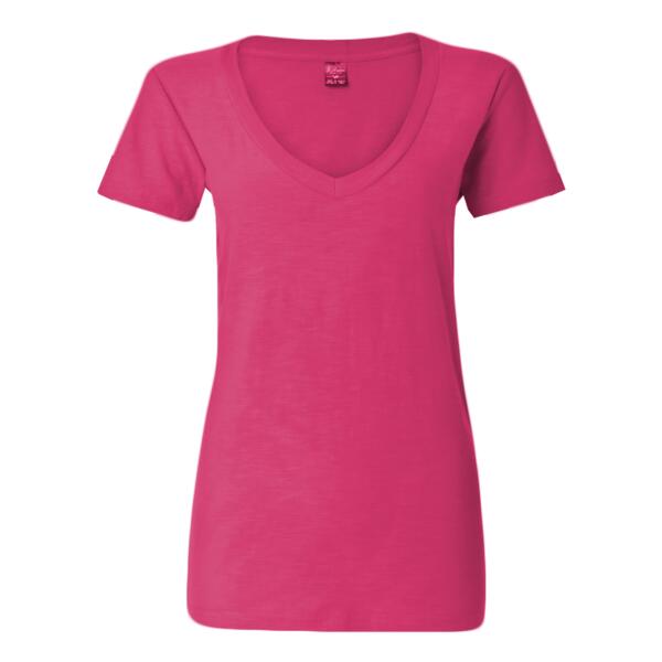 Women's V-Neck Slub T-Shirt Thumbnail