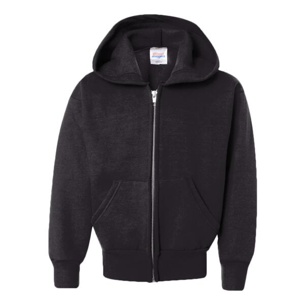 Youth EcoSmart® Full-Zip Hooded Sweatshirt Thumbnail