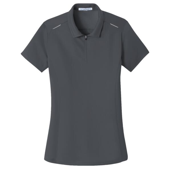 Women's Pinpoint Mesh Zip Polo Thumbnail