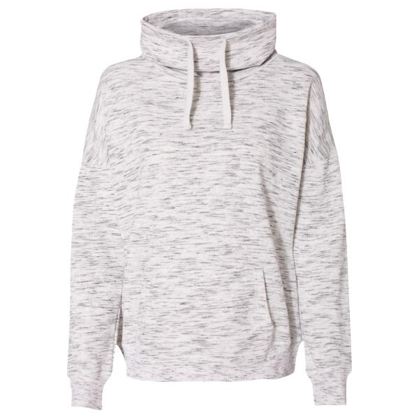 Women’s Mélange Fleece Cowl Neck Sweatshirt Thumbnail