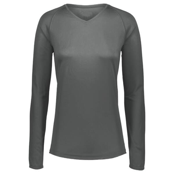 Women's Attain Wicking Long Sleeve V-Neck T-Shirt Thumbnail