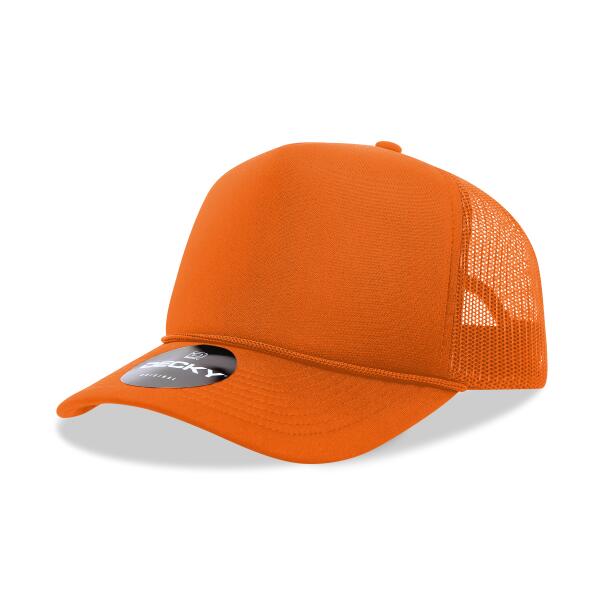 Decky - 5 Panel Mid Profile Structured Foam Trucker - 6025 Thumbnail